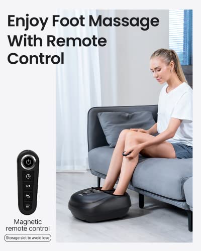 RENPHO Shiatsu Fußmassagegerät, kompaktes Fußmassagegerät mit Wärme, tiefem Kneten und Drücken, Auto-Off-Timer, Fernbedienung, lindert müde Muskeln und Plantarfasziitis, passt Füßen bis Herrengröße 46 - Image 6