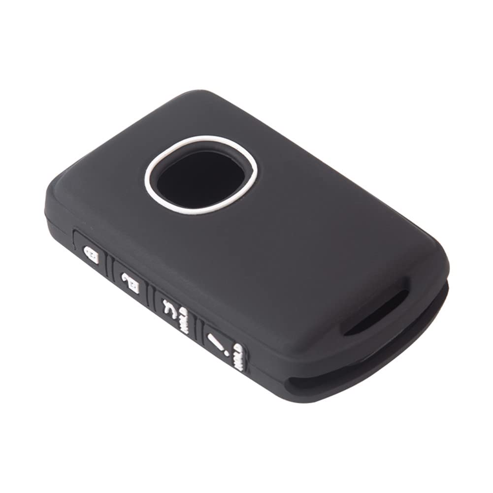 Silicone Car Key Cover Cases Holder Protect for Mazda 6 MX-5 Miata RF 3 Hatchback CX-30 4 Buttons Remote (Black)