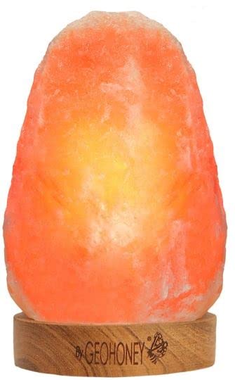 Geohoney Himalayan Salt Lamp 1+ KG Mountain Shaped GH NSL 013, Yellow