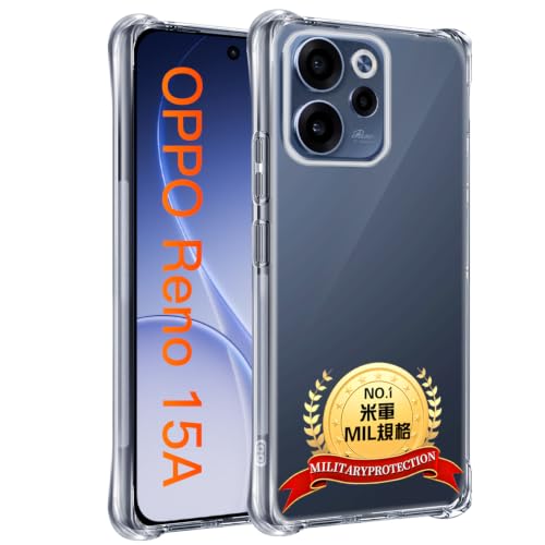 �p OPPO Reno 15A �P�[�X �N���A �p Reno 15A �\�t�g �N���A TPU �J�o�[ �p �I�b�|���m15A �X�}�z�P�[�X���^ MIL�K�i �ϏՌ� ���ϖh�~ �p ���m15A�ی�J�o�[ ���C�����X�[�d�Ή� �X�����h�~ �l������~ �U�M���H �y��