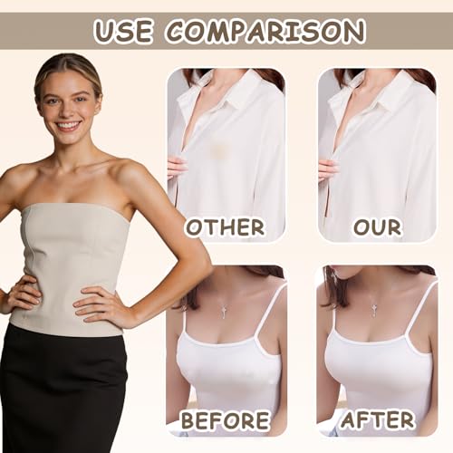 Majurphy Silicone Nipple Covers - Reusable Invisible Sticky Nipple Pasties for A-C Cup - Lift & Support for Backless, Deep V Neck (Nude, 1 Pair) — view 5