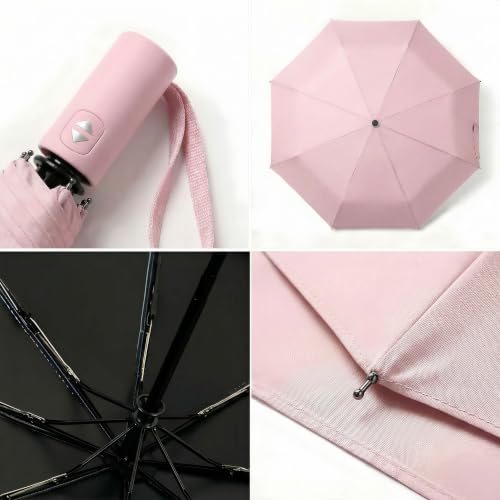 Image of BAODINI Small UV Protection Travel Umbrella Compact for Rain and Sun UPF 50+ Windproof Portable 42 inch Umbrella for Women and Men