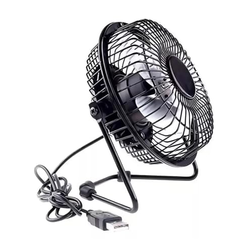 Ventilador Mesa Pequeno, Mini Ventilador De Metal De Refrigeração USB portátil, Silencioso Para Escr