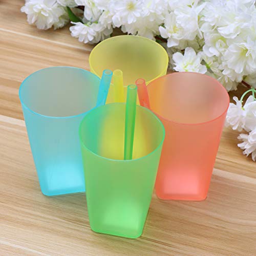 MILISTEN 4 Pcs Crianças Copos de Sippy Com Palha Embutida Copos de Plástico Crianças Copos de Crianç