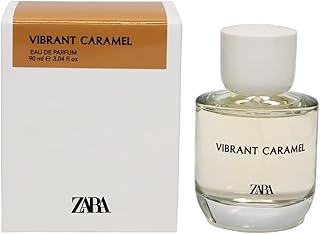 Zara Vibrant Caramel Perfume for Women DP Eau de Parfum 90ml (3.04 fl. oz.) Sweet & Bold Scent with Bergamot, Mandarin, Apple Blossom, Vanilla & Praline Notes Long-Lasting Fragrance