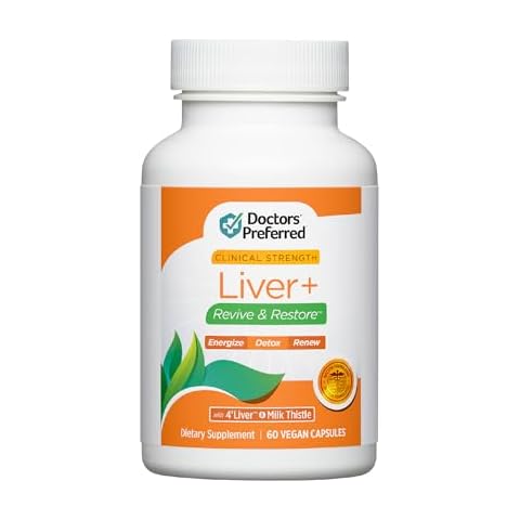 DOCTORS' PREFERRED Liver+ Revive & Restore 10-in-1 Formula with Clinically Validated 4’Liver and Milk Thistle | 60 Capsules Cover