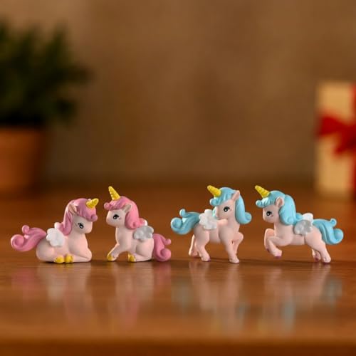 Image of CraftVatika Miniature Unicorn Showpiece Gift for Kids Girls Sister Girlfriend, Home Decor Items, Table Shelf Decoration Items, Valentine Day Birthday, Car Dashboard Gift