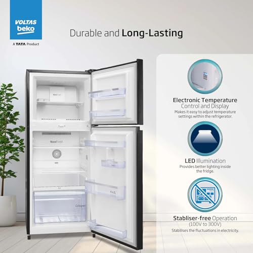 Image of Voltas Beko Voltas 230L 3 Star Double Door Refrigerator RFF270C /WPXBR0I0000GD
