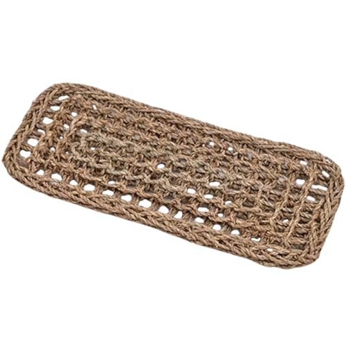 PENIKOKO Esterilla Tejida para Reptiles 20x14x2 Cm Alfombrilla de Malla para Lagartos Tapete de Pasto Natural para Jaulas de Reptiles Juguetes para Mascotas Suministros para Lagartos