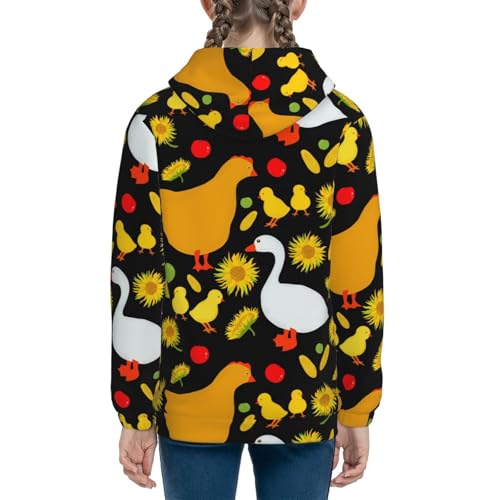 Farm Goose Kids Pullover Hoodies Boys Sweatshirts Girls Athletic Clothes with Pocket4