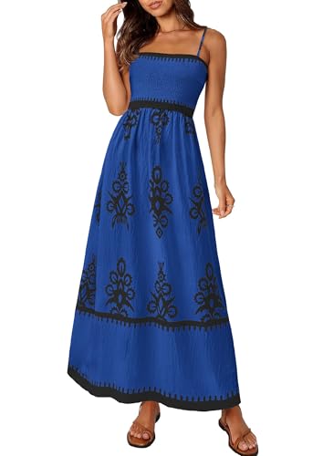 Image of PRETTYGARDEN Women's Summer Boho Maxi Dress Floral Sundresses