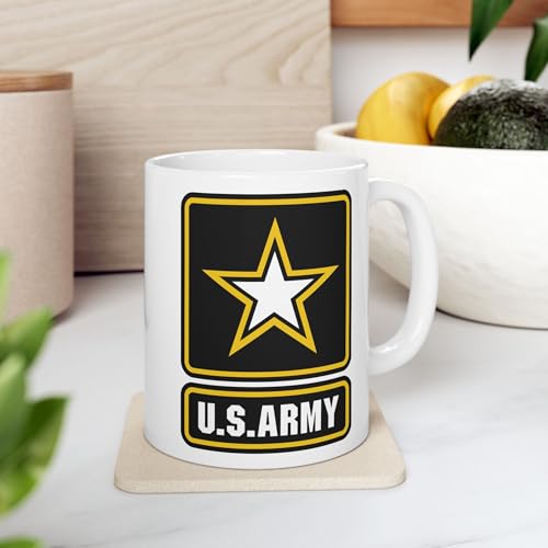 Taza de café U.S. Army blanca 15oz miniatura 3