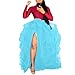 AMhomely Jupe tutu pour femme - Taille élastique - Jupe longue d'été décontractée bohème - Jupe longue en tulle - Taille haute à volants - Longueur au sol - Pour mariage, 01 bleu clair., 5XL