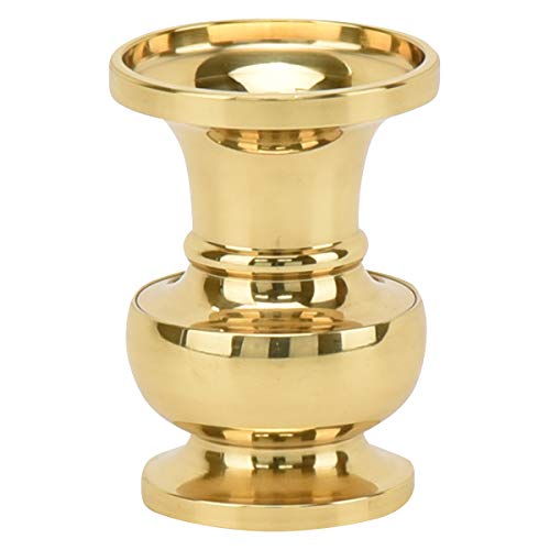 お仏壇のはせがわ 仏壇用品 真鍮 仏具 花瓶 花立 新型 磨き 4.0(高さ12cm)