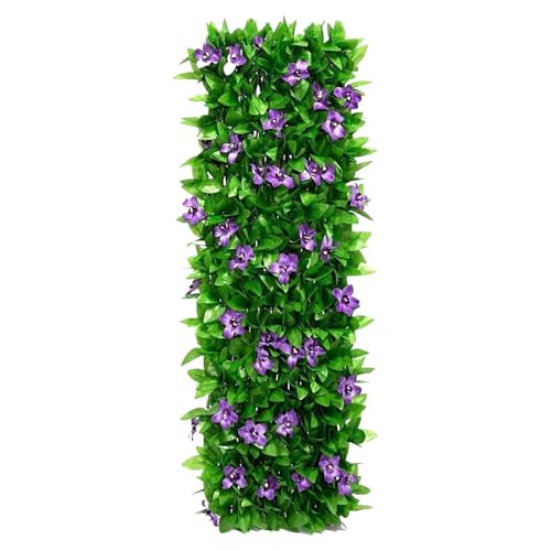 Greenery Wall Panels | Fake Expandable Decoration With Flower - Backyard Privacy Screen - Home Hotel Restaurant Apartment Busine