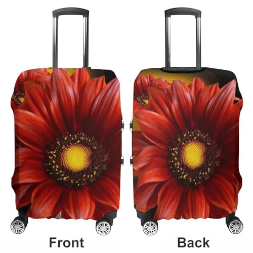 Travel Luggage Protector Cover Waterproof Wheeled Travel Red Sunflower Suitcase Covers Case For 19-32 Inch Luggage3