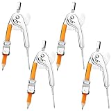 SAYAYA 4 Pieces Compass for Geometry with Pencil, Metal Geometry Drawing Tool Compass for Math...