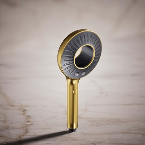KOHLER K-28681-Y-2MB SpaViva Two-Function Handheld Showerhead, Round High Pressure Shower Head, Compatible with SpaViva Cleansing Device, 2.5 GPM, Vibrant Brushed Moderne Brass - image 2
