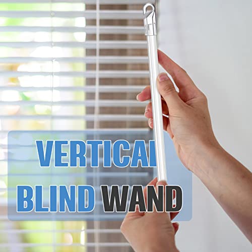 4 Pieces 12 Inches Blind Wand Vertical Blinds Replacement Parts Blind Rod With Hook And Grip Clear Plastic Blind Opener Long Window Blind Stick Tilt Rod #TOP3
