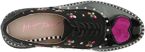 Betsey Johnson Women's Pixxy Oxford, Black Multi, 8.5 | Image 4