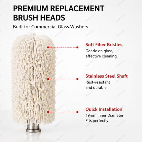 Brosse de rechange pour polisseuse à verre éliminant les peluches de torchon - 3