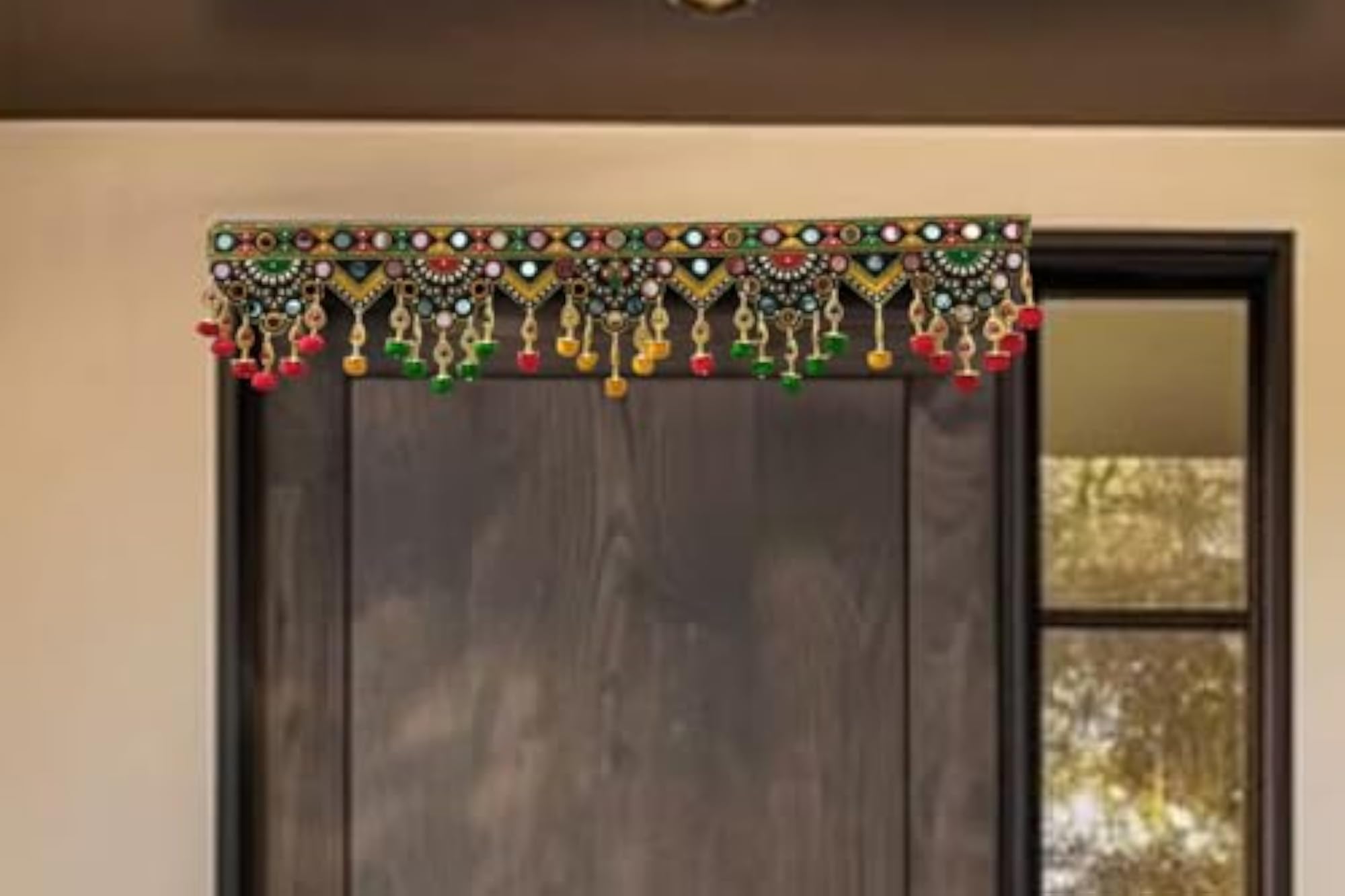 Handcrafted Multicolor Ethnic Toran with Mirror Work