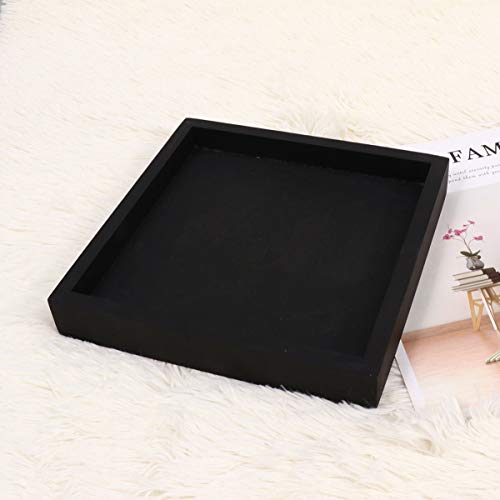 Cabilock Plant Saucer Plastic Plant Tray Flower Pot Saucer Square Saucer For Indoors Outdoor Plant Container Accessories (Black, Interior 8.9X8.9Inch) #TOP7