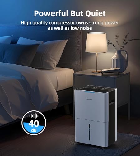5000 Sq. Ft Dehumidifier, Max 52 Pint/Day Dehumidifiers for Home with Drain Hose, 3 Modes, Child Lock, 24H Timer, Auto Defrost, for Basement, Bedroom, Rv, Large Room, Closet, Garage