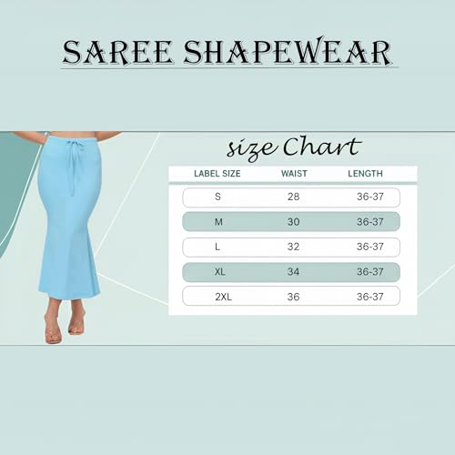 Image of MG Women's Saree Shapewear Petticoat | Seamless, Slimming & Comfortable | Perfect Curvy Look for Sarees, Lehengas & Long Dresses