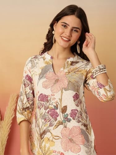 Image of Cotton Printed Short Kurti for Women