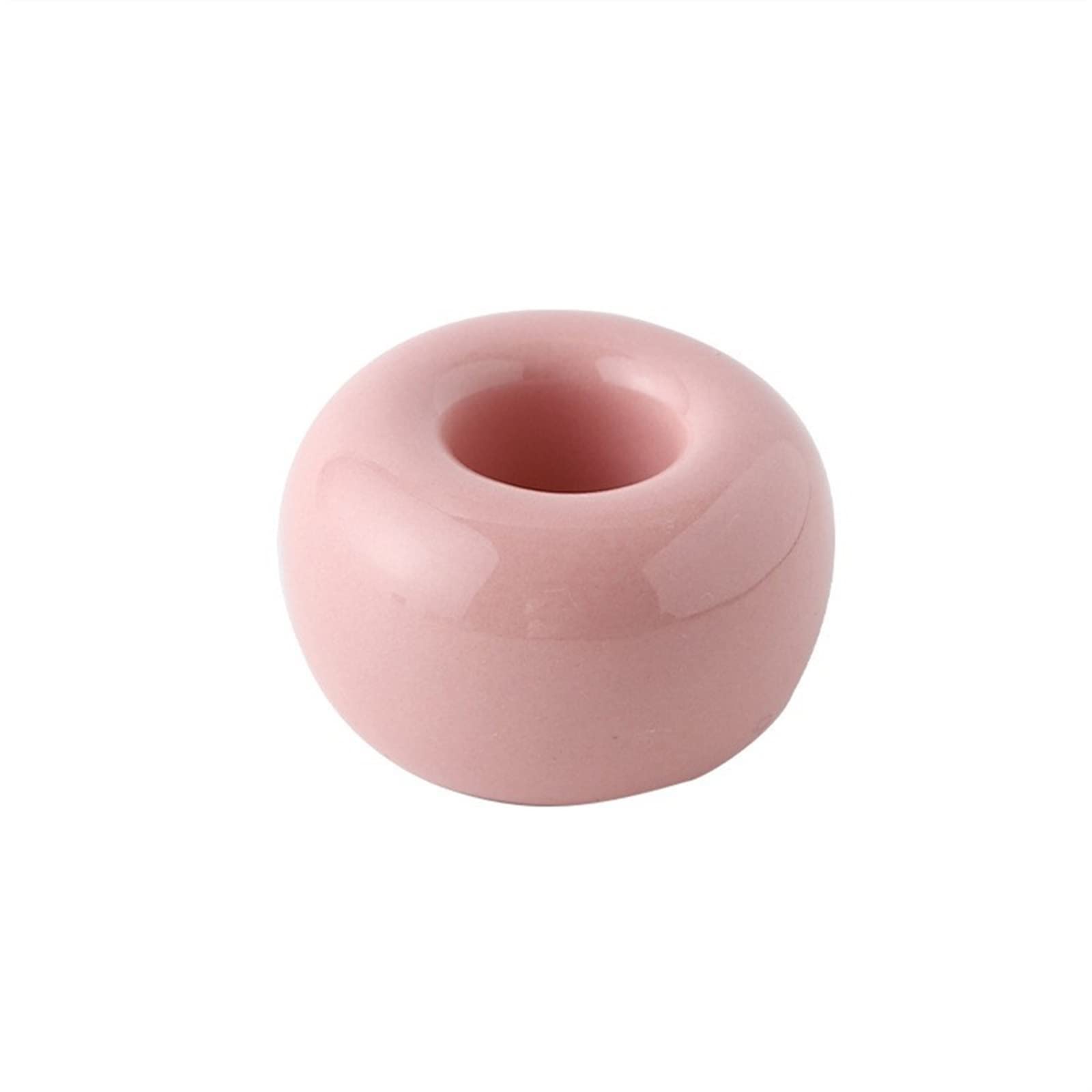 JINGYAN Toothbrush Holders Toothbrush Holder Circular Base Multi-functional Bathroom Accessories(Pink)