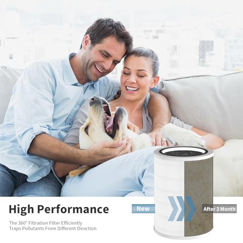 SAKEGDY 320 Large Room True HEPA Replacement Filter, Compatible with Clorox 11010 & 11011 Large Room Air Purifier, 360° 3-Stage Filtration, 2 Pack (Part #12010 Filter. by SAKEGDY - Used condition - Image 5
