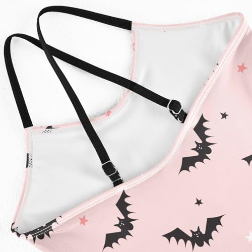Girls Halloween Bats Swimsuit One Piece Bathing Suit Kids Swimming Suits Beach Swimwear 3-10T4