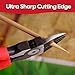 6 Inches Wire Cutters with Longer Flush Cutting Edge, Flush Cutter Tool with Spring Grip for Electronics, Powerful Cutting Pliers for Crafts, Precision Side Cutter for Copper, Plastic, and Zip Ties