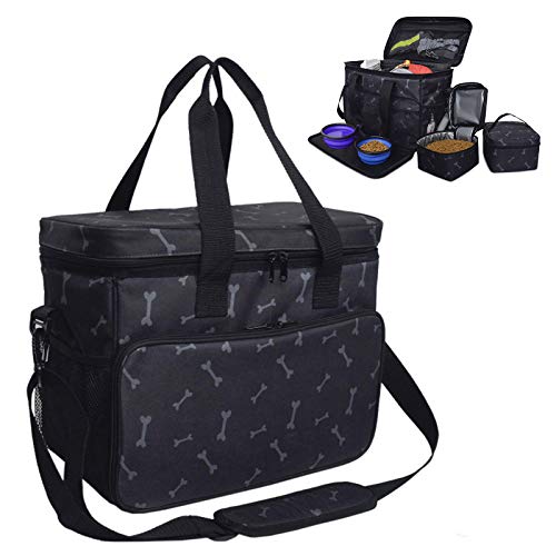 XAGMODSHN Pet Travel Shoulder Bag Multi-Function Hiking Camping Dog Food for Carrier Container Set