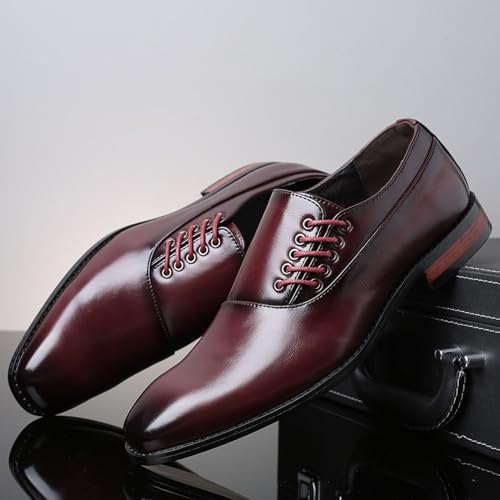 Men's Fashion Casual Side Straps Genuine Leather Loafers Shoes Classic and Comfortable Office Formal Oxford Shoes, Perfect for Business and Casual Wear4