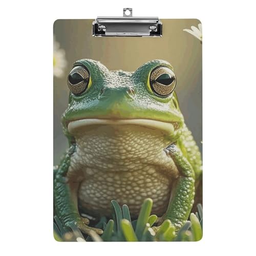 Porte-bloc grenouille A4 en acrylique pour écrire debout sans support