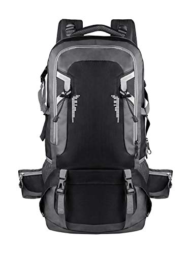Hiking Backpack, Veesoo Travel Hiking Backpack 60L Large Capacity Water Resistant Daypack
