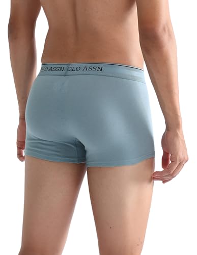 Image of U.S. Polo ASSN. Mens OET15 Mid Rise Solid Underwear Trunks - Pack of 3
