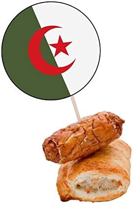 Lot De 14 Pics A Gateaux En Forme De Drapeau De L Algerie Amazon Fr Cuisine Et Maison