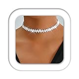 Reaky Choker Necklaces Silver Rhinestone Necklace Sparkly Crystal Necklace Jewelry Accessories for Women
