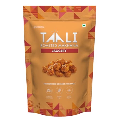 Image of Taali Roasted Makhana | 75 gm (Pack of 3) | Jaggery | 100% Vegatarian | Gluten Free, No Cholesterol, No Trans-Fat