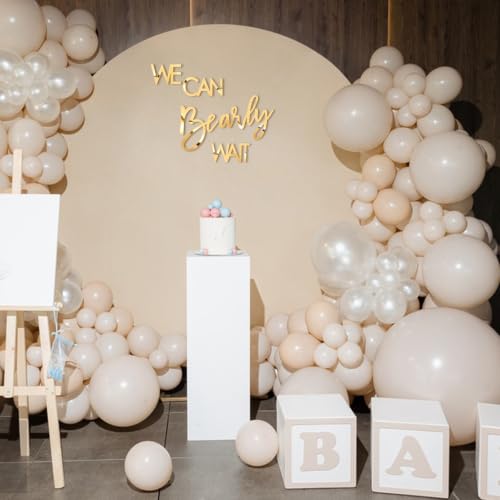 Image of Acrylic We Can Bearly Wait Sign for Backdrop, Gold