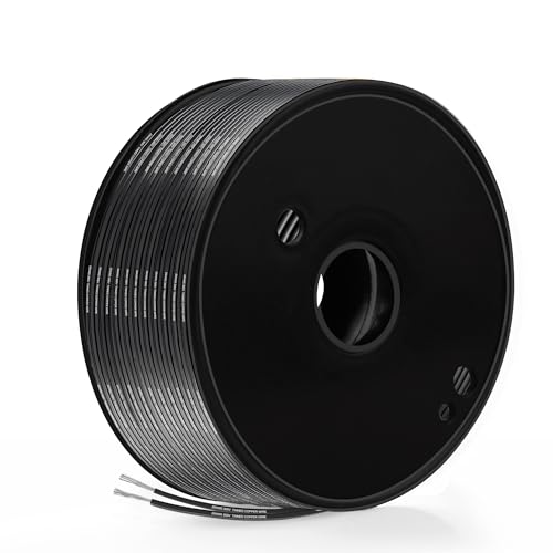 0,53mm Fil Électrique, THUN-CT 20 AWG Câble Plat 50 m, 2 Conducteurs, Cuivre Étainé, Isolation PVC, 300V, -20℃ à 80℃, Pour Appareils...