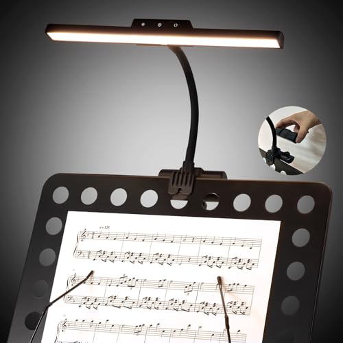 AETEE Super Bright Music Stand Light, LED Clip On Light,Magnetic Base, Removable Rechargeable...