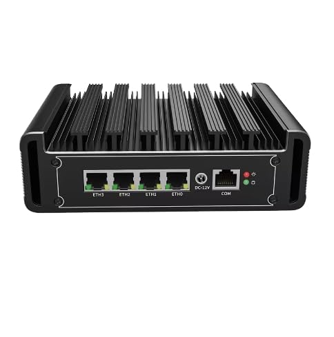 UDPTCP Mini PC 6305 sin ventilador con 4 LAN lntel i226-V 2.5G, 2 USB 3.0, 2 USB 2.0, ranura para tarjeta SIM, mini computadora de escritorio, compatible con WiFi de doble banda para negocios