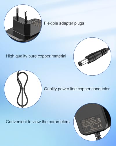 Jippofu 12V Netzteil Ladekabel Kompatibel mit AVM Fritz!Box 7690 7590 AX 7490 7390 6490 7530 AX 7430 7560 7360 7330 7312 7320 7270 7170 7362 6591 5530 5590 5490 WLAN Router Ladegerät Charger Adapter