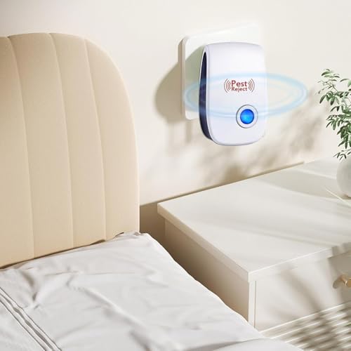 Skield Milbenstecker Reduziert Milben Effektiv, 4/8 Stück Effizientes Reduzieren von Milben Plug & Play Für Schlafzimmer & Wohnbereiche Leise Betrieb (4)