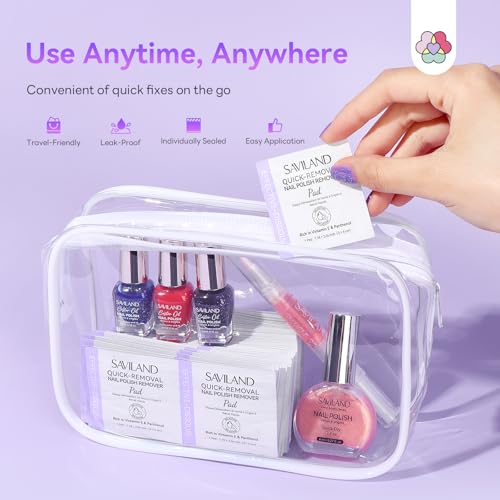 SAVILAND Advanced Gel Nail Polish Remover Pads: 250Pcs Gel Nail Polish Remover For Nails Quick Removal Travel-Friendly Soak Off Larger Wipes More Quantity For Salon Nail Supplies