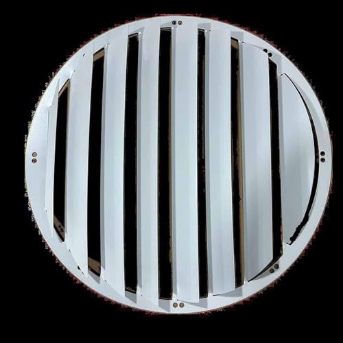 Buokaiw 24in Outdoor AC Deflector Cover - Universal Stainless Steel Wind Baffle, Anti-Direct Blowing Shield for Compressor & Condenser Units, Heat Dissipation Grille Fence (No Tools Installation)